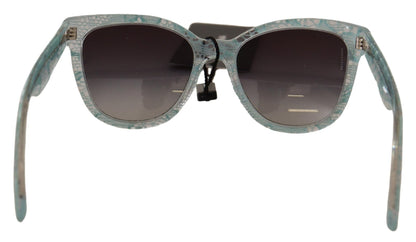 Dolce & Gabbana Blue Lace Crystal Acetate Butterfly DG4190 Sunglasses
