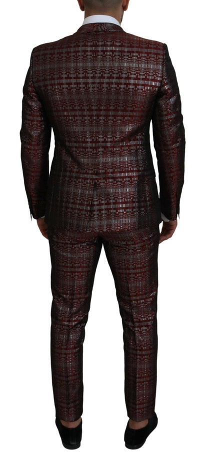 Dolce & Gabbana Bordeaux Fantasy Slim Fit Two-Piece Suit