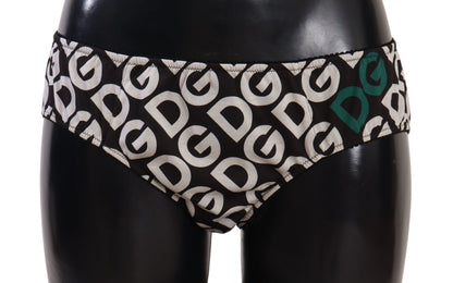 Dolce & Gabbana Chic Black & White DG Logo Print Bottoms