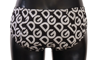 Dolce & Gabbana Chic Black & White DG Logo Print Bottoms