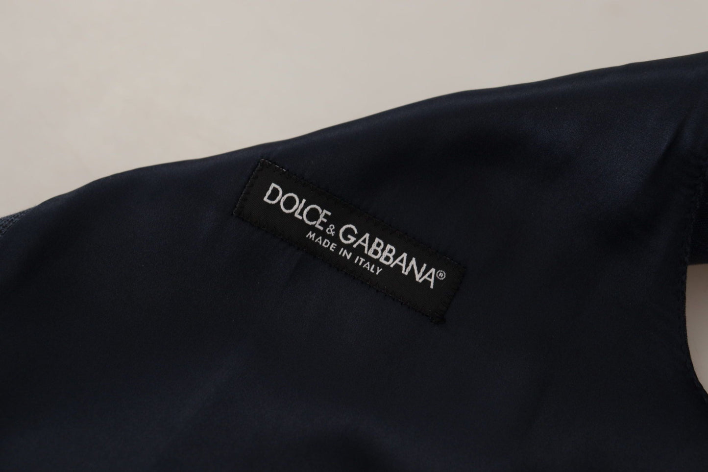 Dolce & Gabbana Elegant Dark Blue Cotton Three Piece Martini Suit