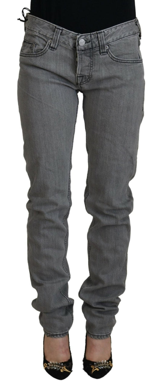 Care Label Chic Low Waist Skinny Gray Jeans
