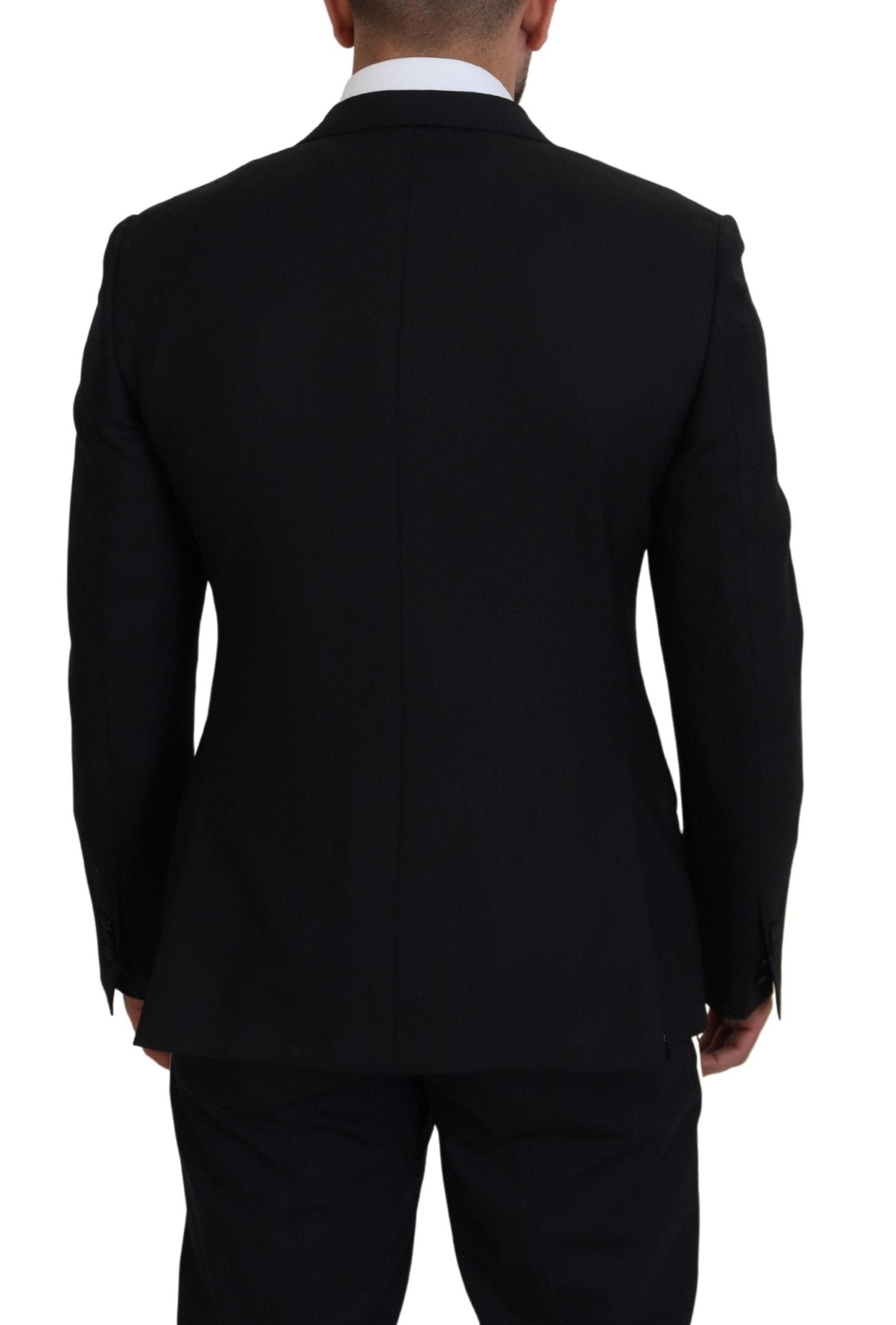 Dolce & Gabbana Black Wool Stretch Slim Fit Jacket  Blazer