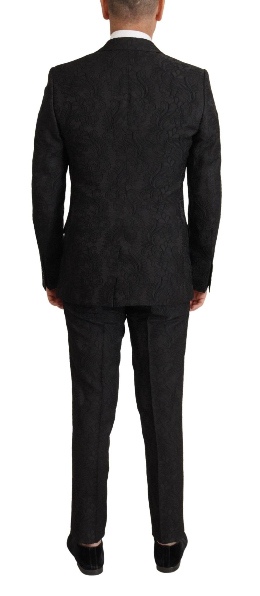 Dolce & Gabbana Glittering Black Martini Suit Set