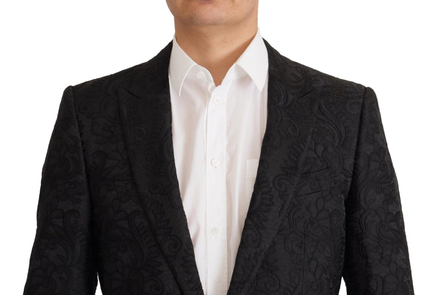 Dolce & Gabbana Glittering Black Martini Suit Set