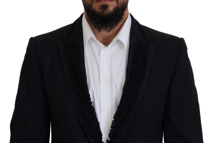 Dolce & Gabbana Black MARTINI Slim Fit Jacket Blazer