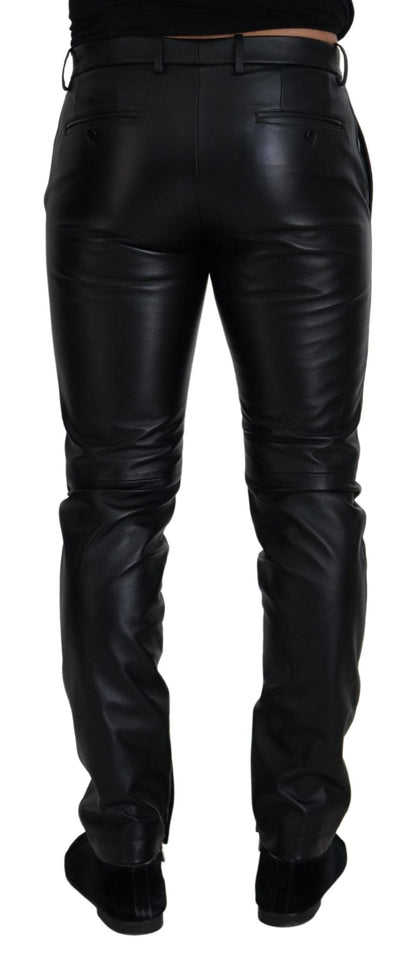 Dolce & Gabbana Black Shiny Stretch Skinny Pants