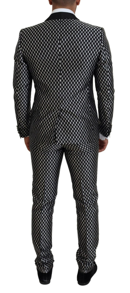 Dolce & Gabbana Elegant Black Silk Blend Slim Fit Suit
