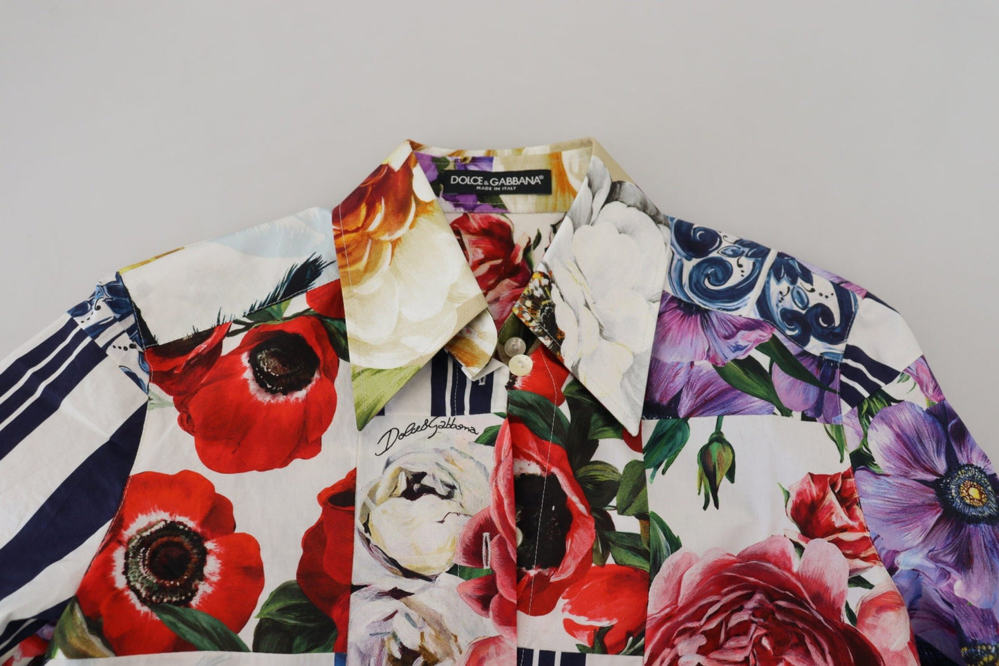 Dolce & Gabbana Elegant Floral Cotton Long Sleeve Top