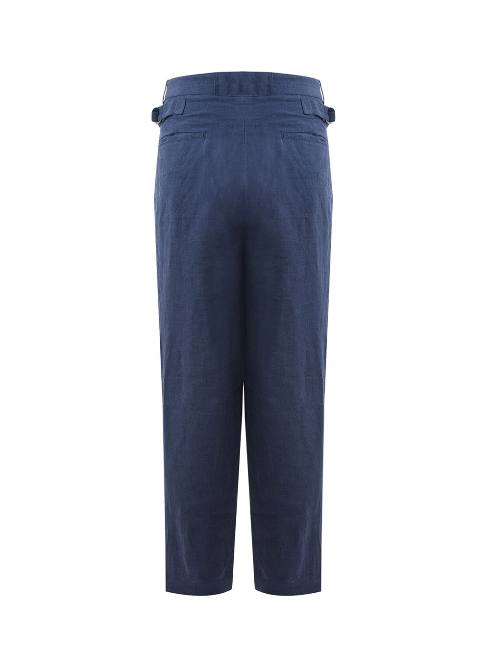 Emporio Armani Relaxed Fit Linen Denim Effect Trousers