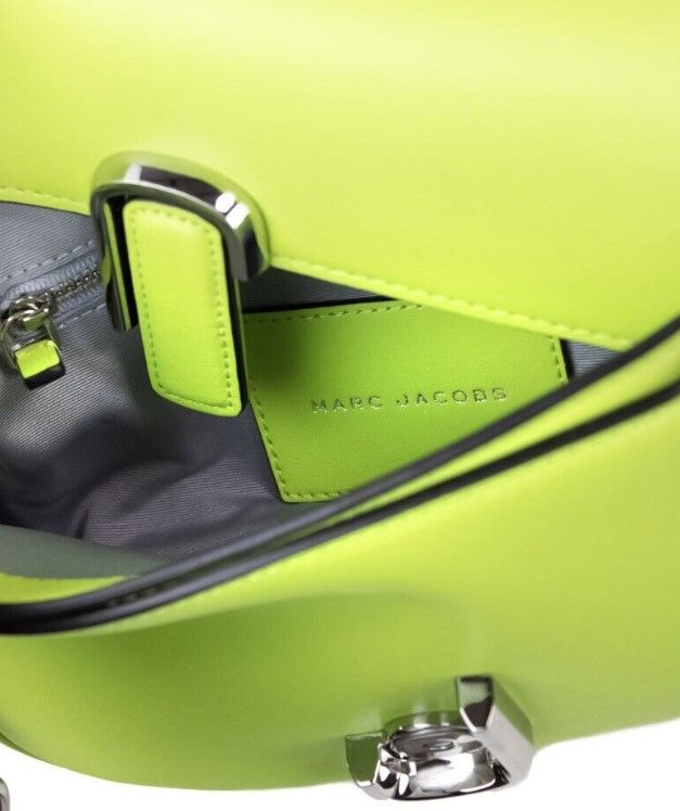 Marc Jacobs The J Marc Green Glow Smooth Leather Shoulder Crossbody Handbag