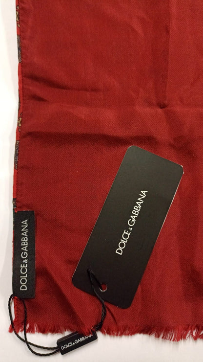 Dolce & Gabbana Elegant Red Silk Scarf