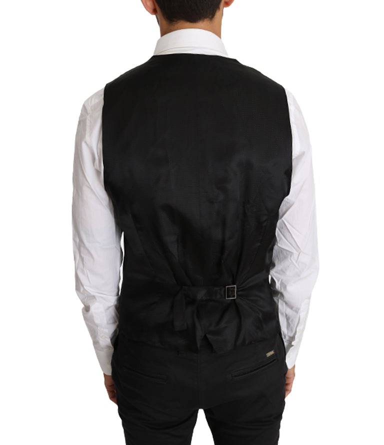 Dolce & Gabbana Elegant Slim Fit Gray Wool Vest