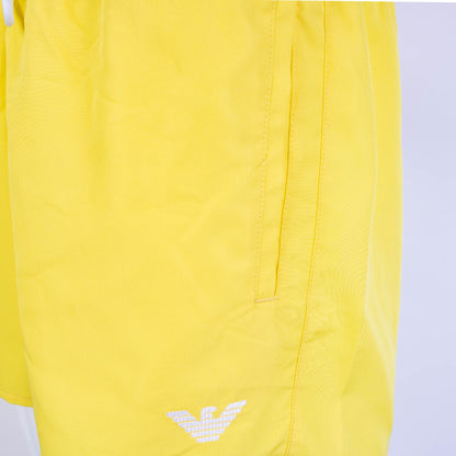 Emporio Armani Yellow Swim Shorts Logo Details