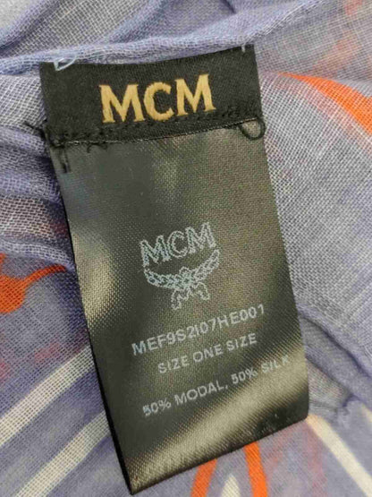 MCM Stonewash Modal Silk Paisley Print Jacquard Scarf