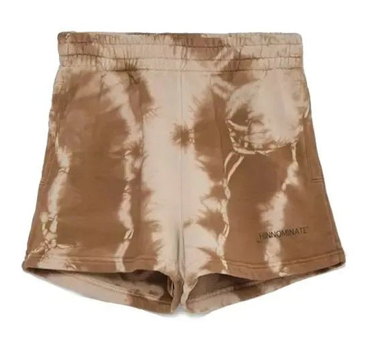 Hinnominate Chic Brown Printed Cotton Shorts