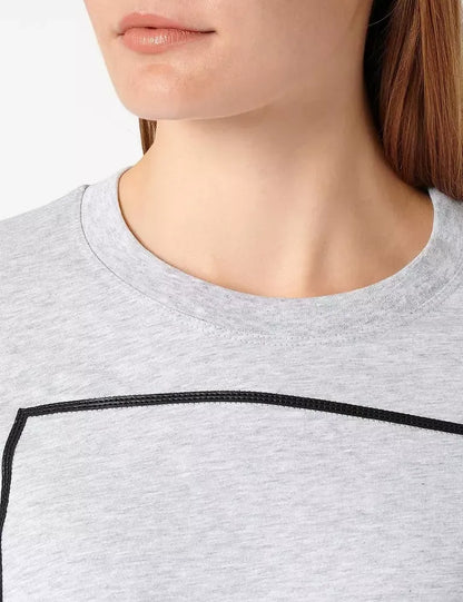 Love Moschino Gray Cotton Tops & T-Shirt