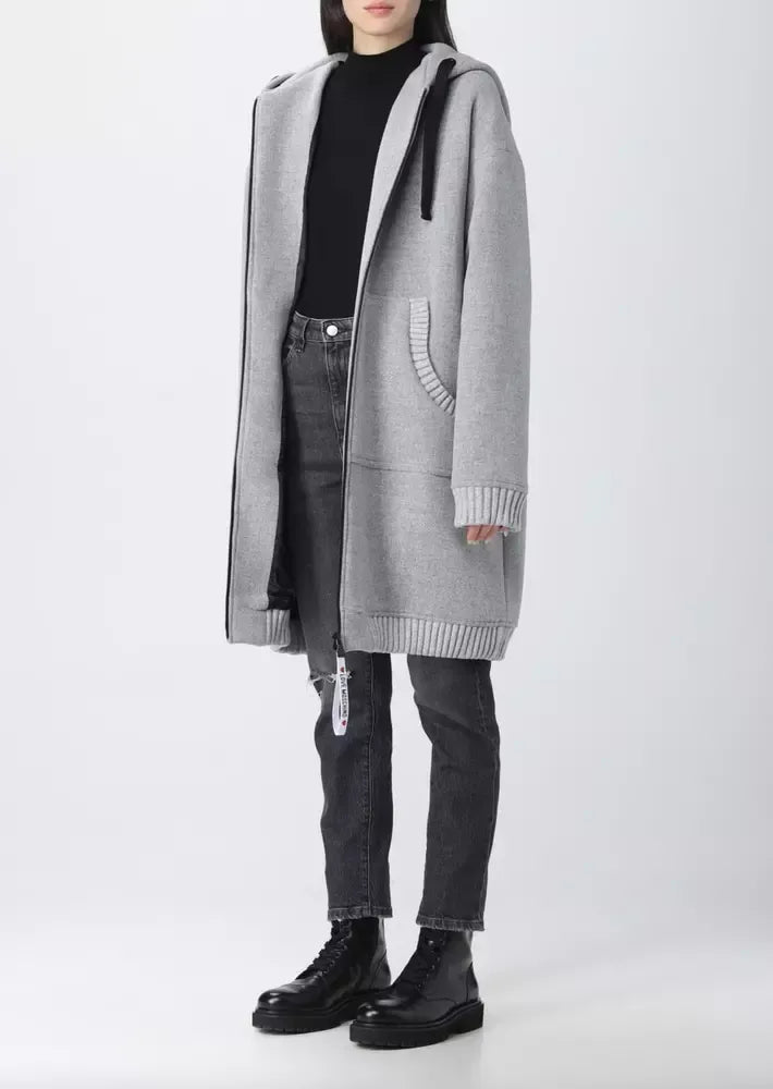 Love Moschino Gray Wool Jackets & Coat