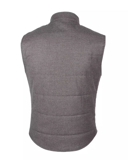 Made in Italy Elegant Woven Wool-Cashmere Men's Vest