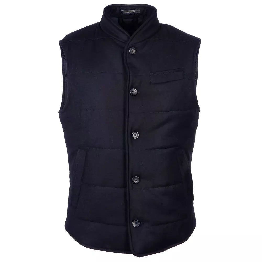 Made in Italy Elegant Wool Cashmere Blend Men's Vest