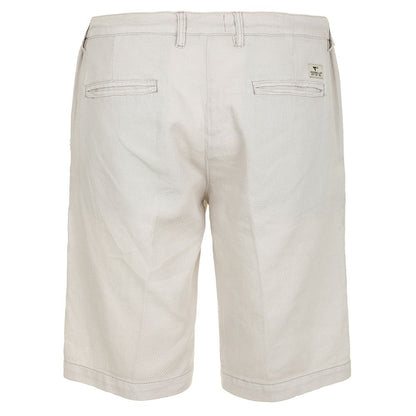 Fred Mello Chic White Cotton Bermuda Shorts