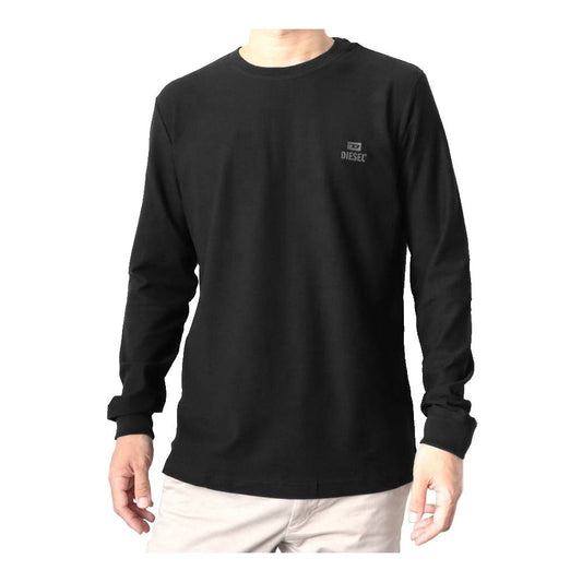 Diesel Sleek Cotton Crew-Neck Sweater With Logo Detail