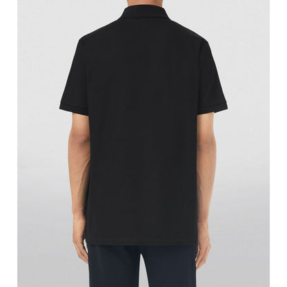 Burberry Elegant Black Cotton Polo Shirt