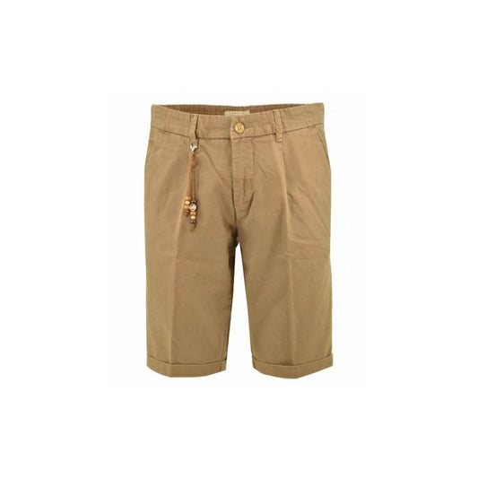 Yes Zee Chic Brown Cotton Bermuda Shorts