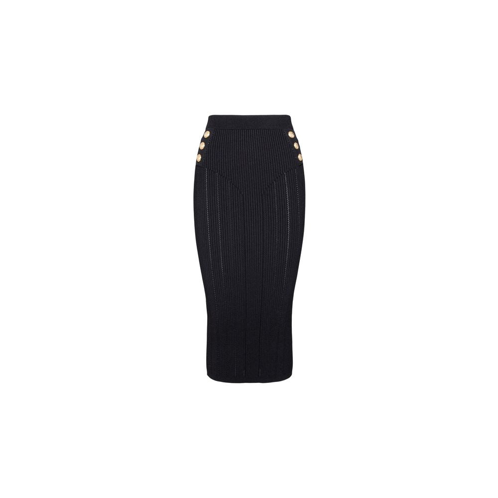Yes Zee Sophisticated Pencil Skirt with Decorative Buttons
