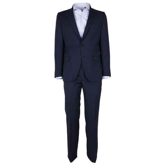 Made in Italy Sleek Sapphire Wool Men's Suit