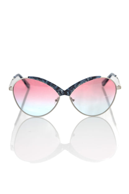 Frankie Morello Butterfly Shaped Metallic Framed Sunglasses