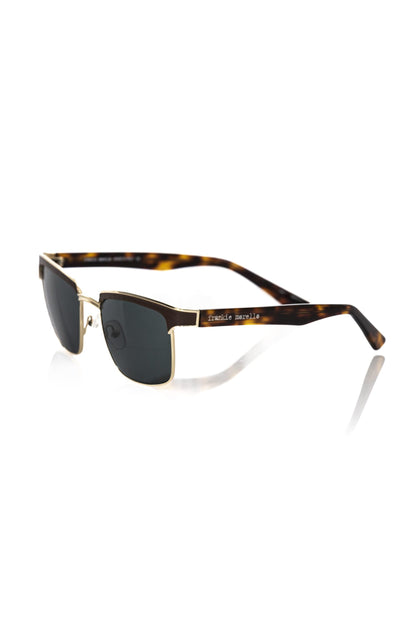 Frankie Morello Elegant Clubmaster Shaded Lens Sunglasses
