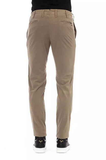 PT Torino Elegant Beige Cotton Blend Trousers