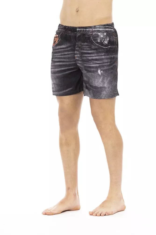 Just Cavalli Chic Printed Beach Shorts with Side Pockets