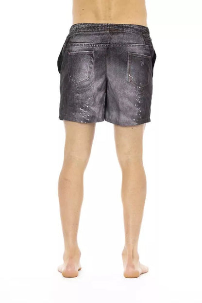 Just Cavalli Chic Printed Beach Shorts with Side Pockets