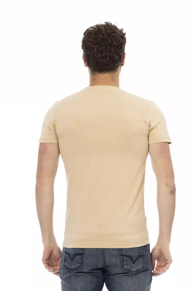 Trussardi Action Beige Short Sleeve Round Neck T-shirt