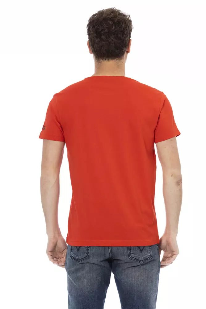 Trussardi Action Elevated Casual Elegance Red Tee