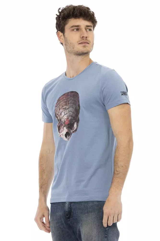 Trussardi Action Elevated Casual Light Blue Tee