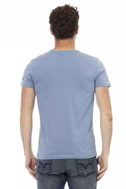 Trussardi Action Elevated Casual Light Blue Tee