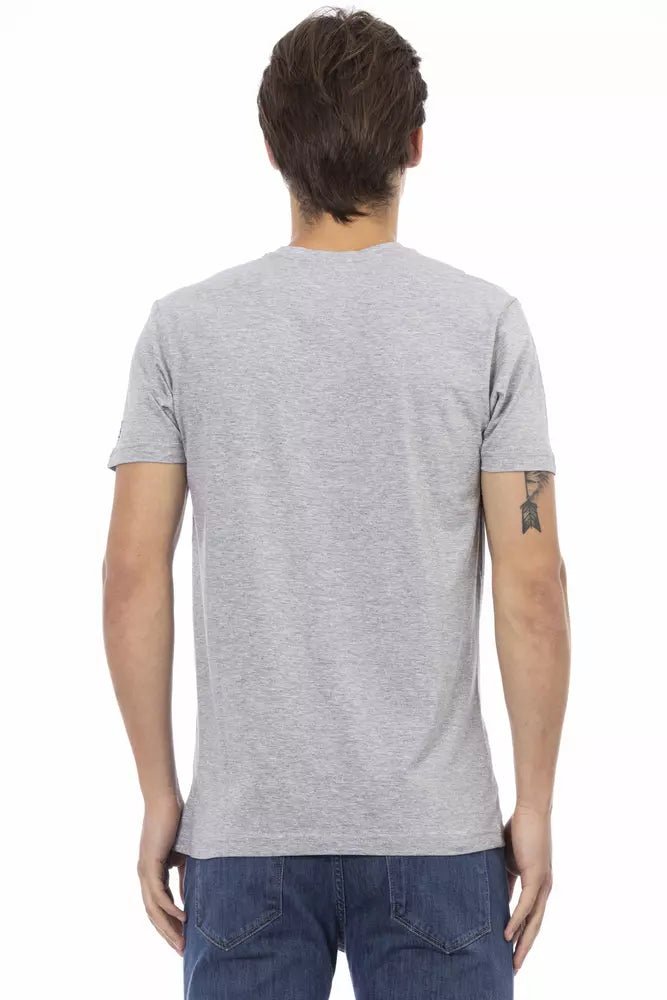 Trussardi Action Gray Cotton T-Shirt
