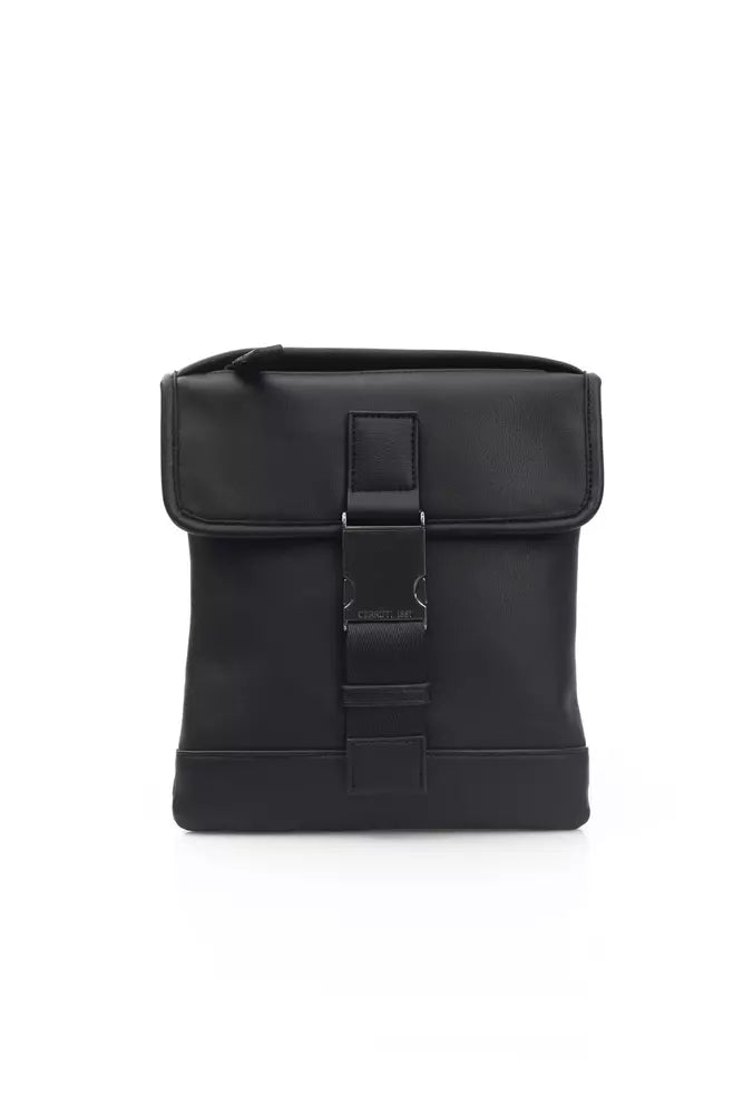 Cerruti 1881 Elegant Black Polyethylene Crossbody Bag