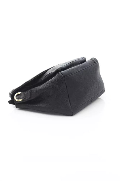 La Martina Elegant Black Leather Crossbody Bag