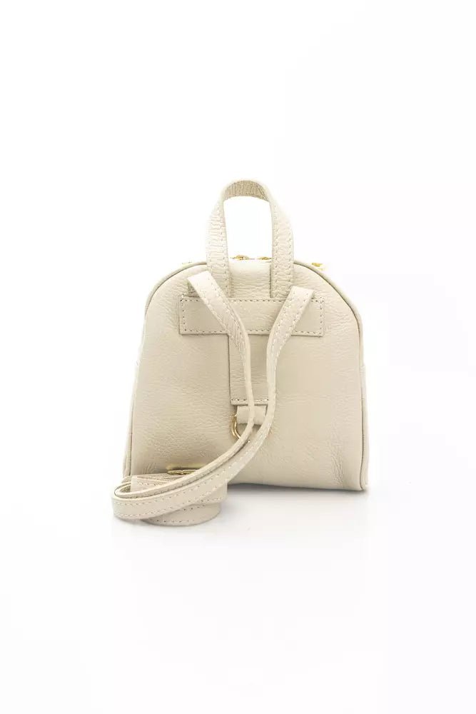 La Martina Elegant Beige Leather Crossbody Bag