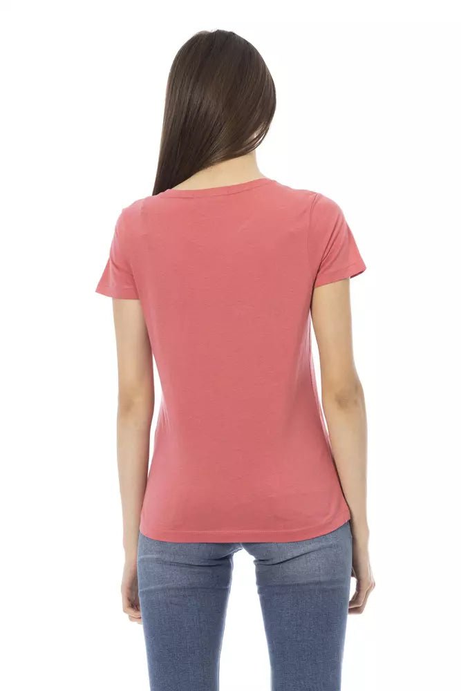 Trussardi Action Chic Pink Short Sleeve Round Neck T-shirt