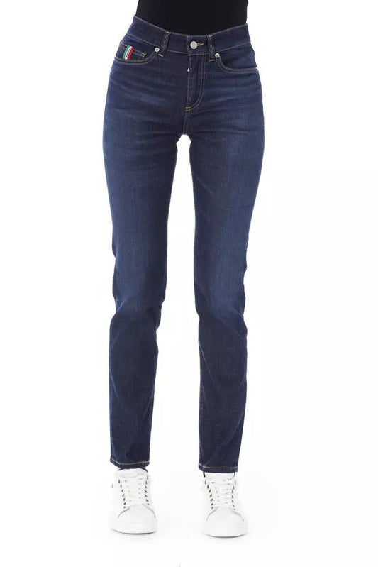 Baldinini Trend Chic Tricolor Detailed Designer Jeans