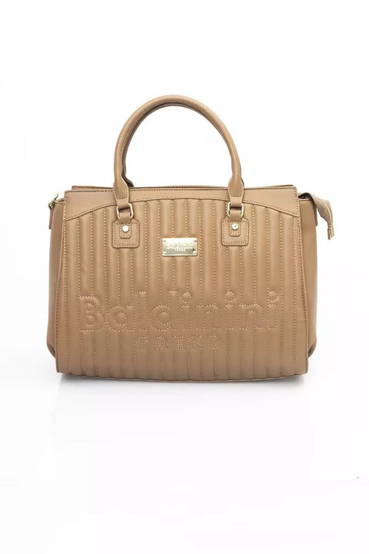 Baldinini Trend Beige Golden Detail Shoulder Bag