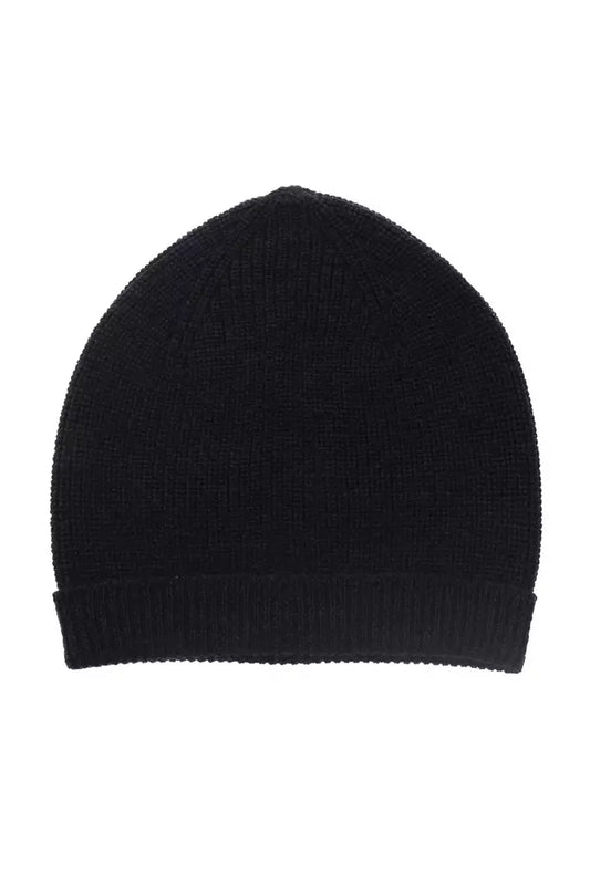 Alpha Studio Black Merino Wool Hats & Cap