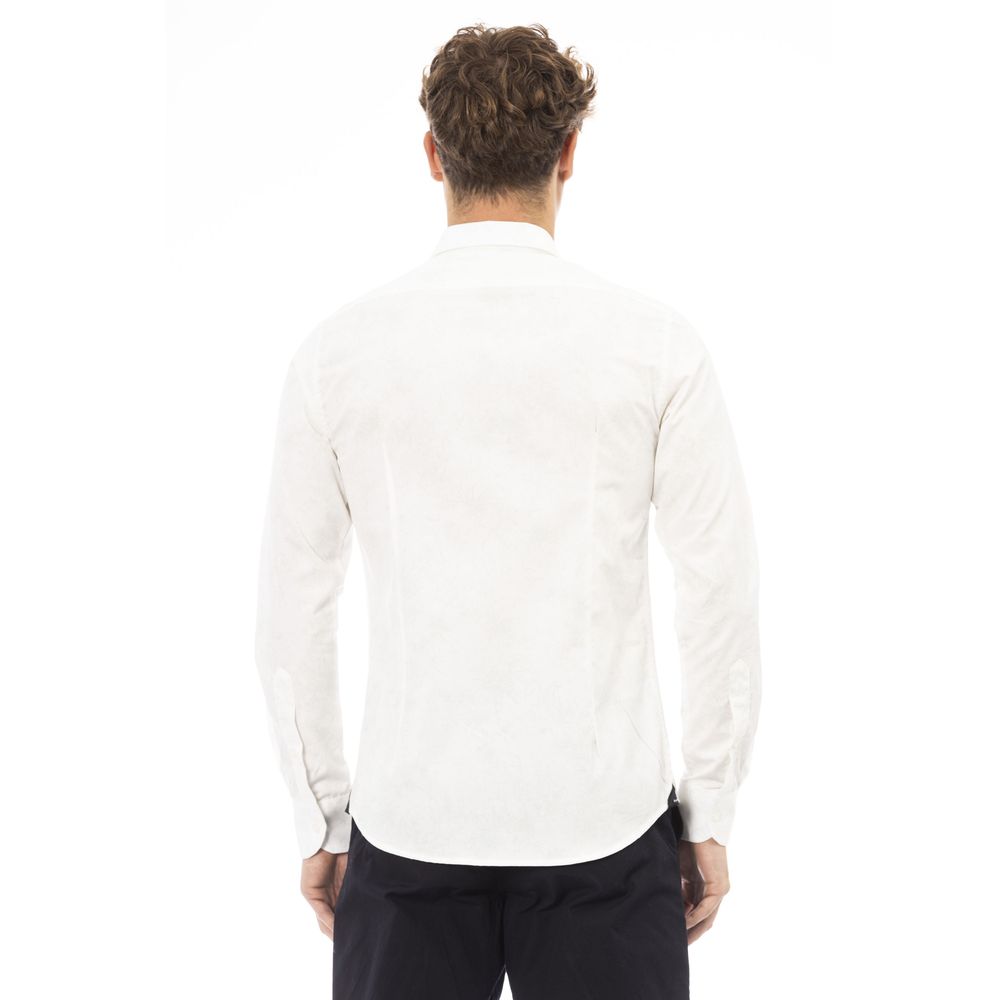 Baldinini Trend Elegant White Italian Collar Shirt for Men