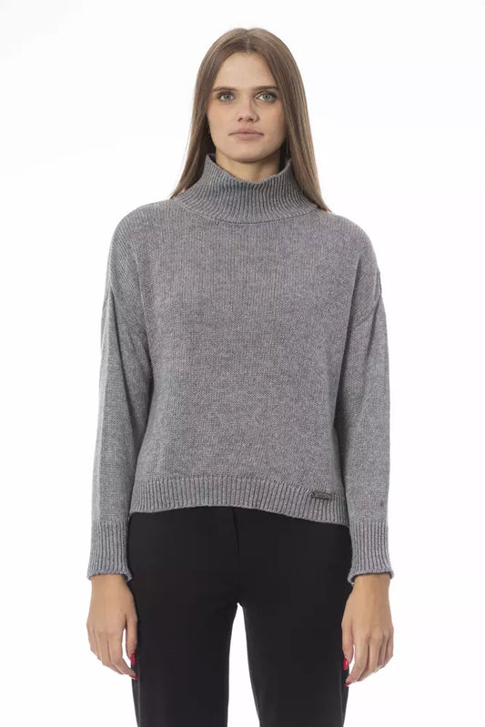 Baldinini Trend Volcano Neck Cozy Knit Sweater