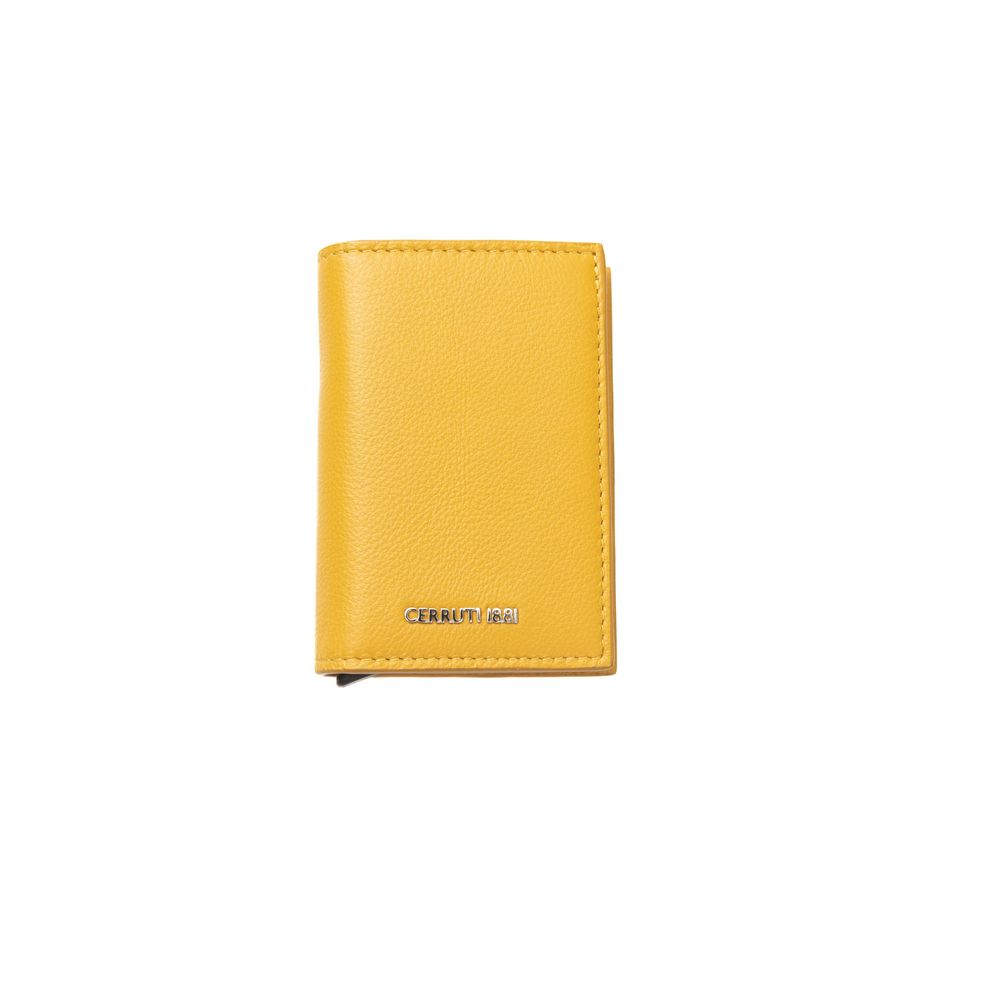 Cerruti 1881 Elegant Yellow Leather Wallet